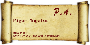 Piger Angelus névjegykártya